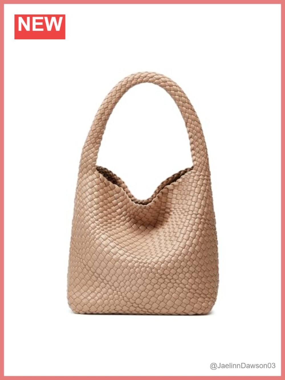 Handwoven Vegan Leather Tote with Detachable Clutch, Magnetic Closure